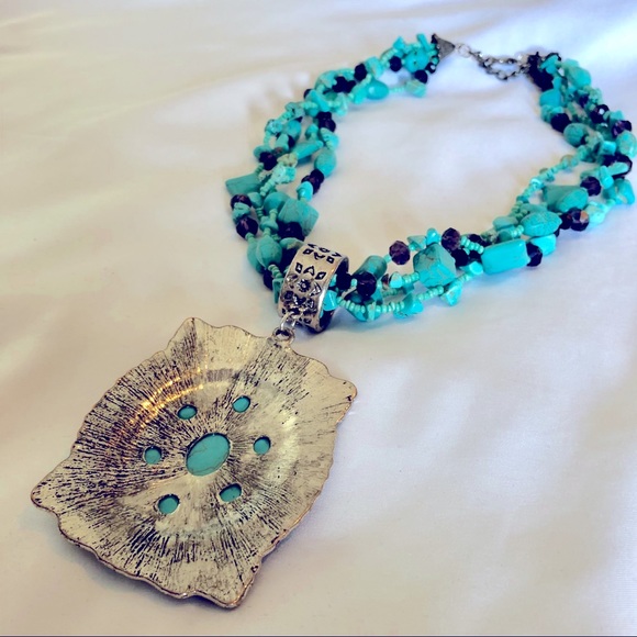 Turquoise Multi-strand Necklace - Picture 5 of 5